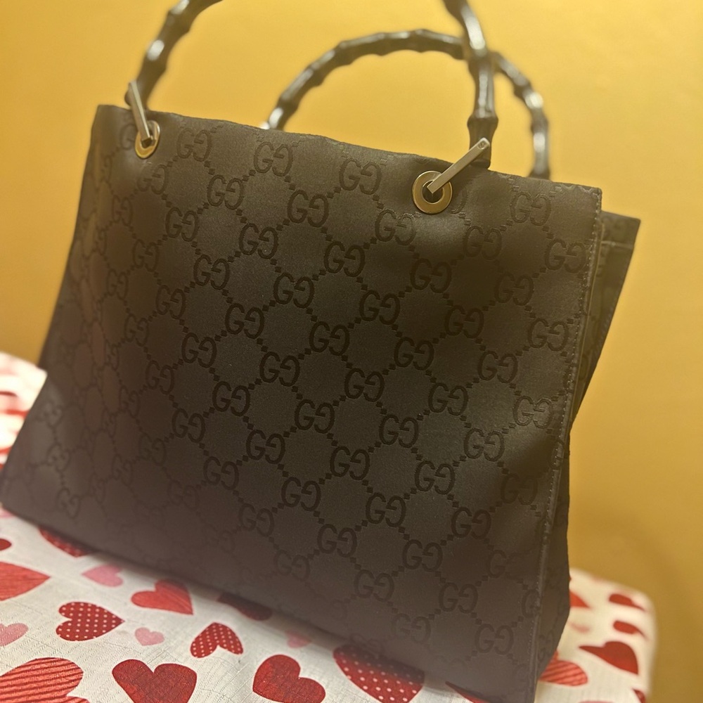 Vintage Gucci Bamboo Handle Tote (Authentic)